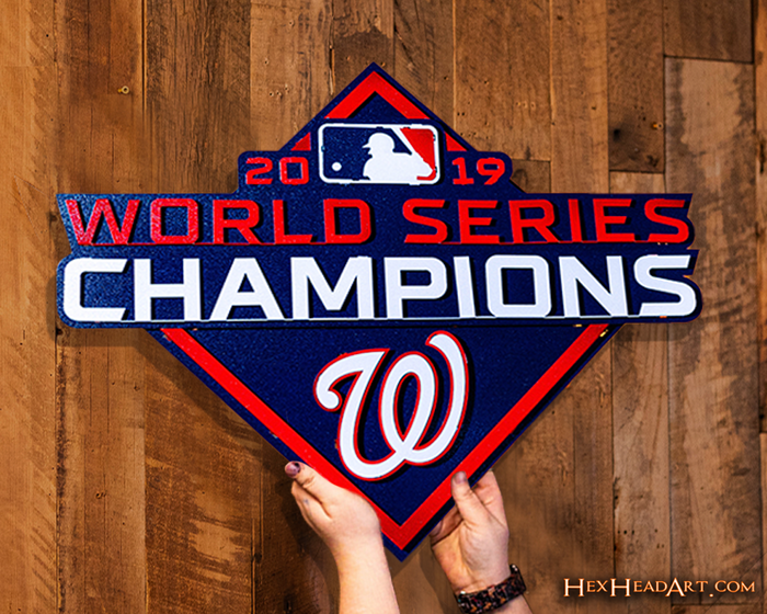 Washington Nationals World Series Champs 2019 3D Metal Wall Art