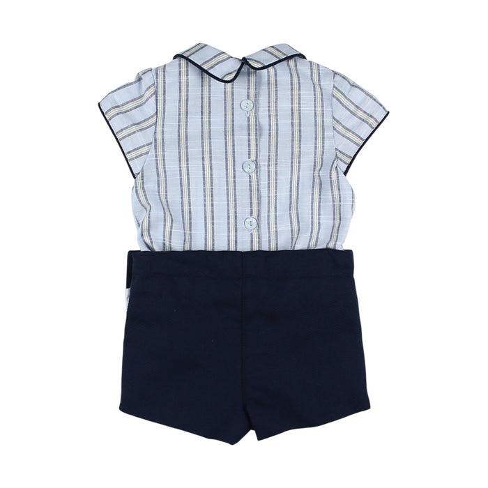Whale Boy Blue and Yellow 2-Pc Set