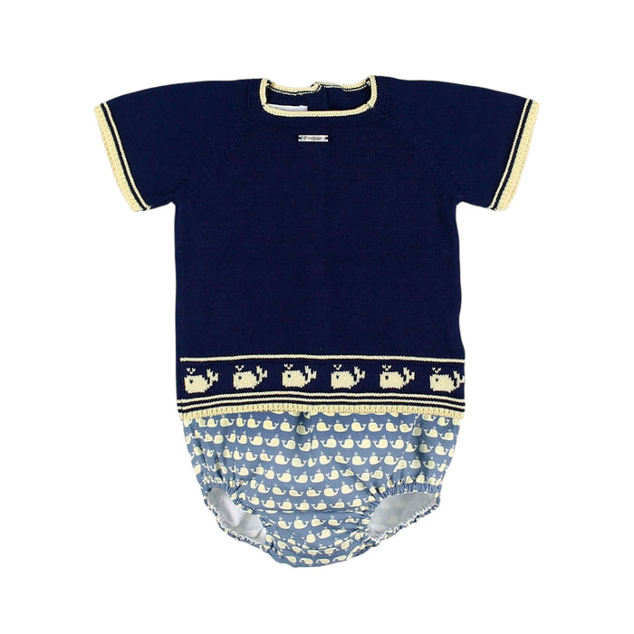 Whale Half-Knitted Boy 2-Pc Set