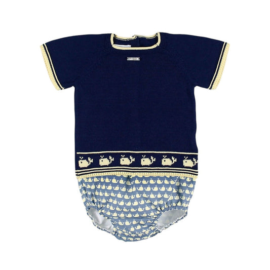Whale Half-Knitted Boy 2-Pc Set