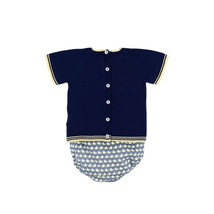 Whale Half-Knitted Boy 2-Pc Set