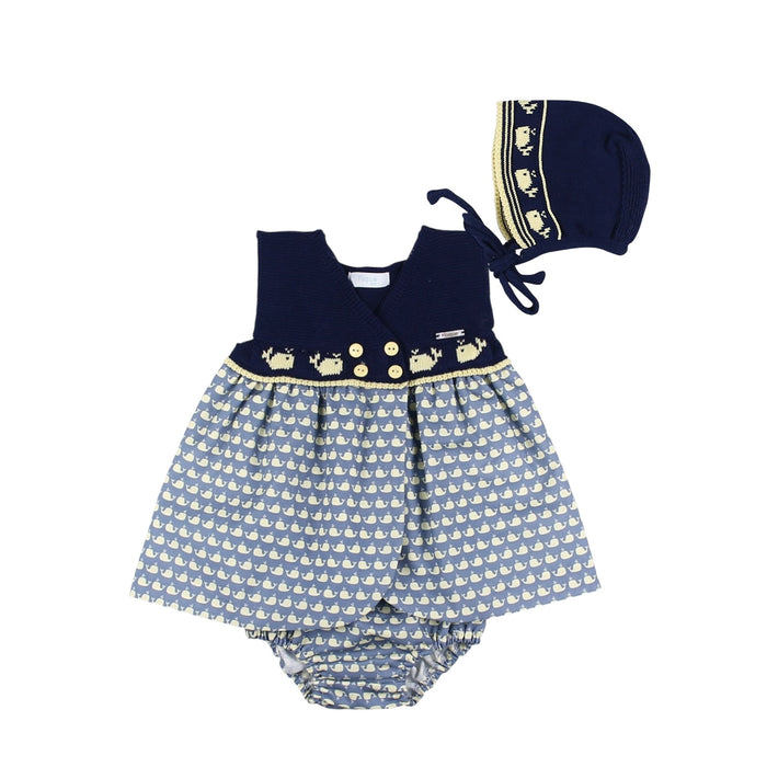 Whale Half-Knitted Girl 3-Pc Set
