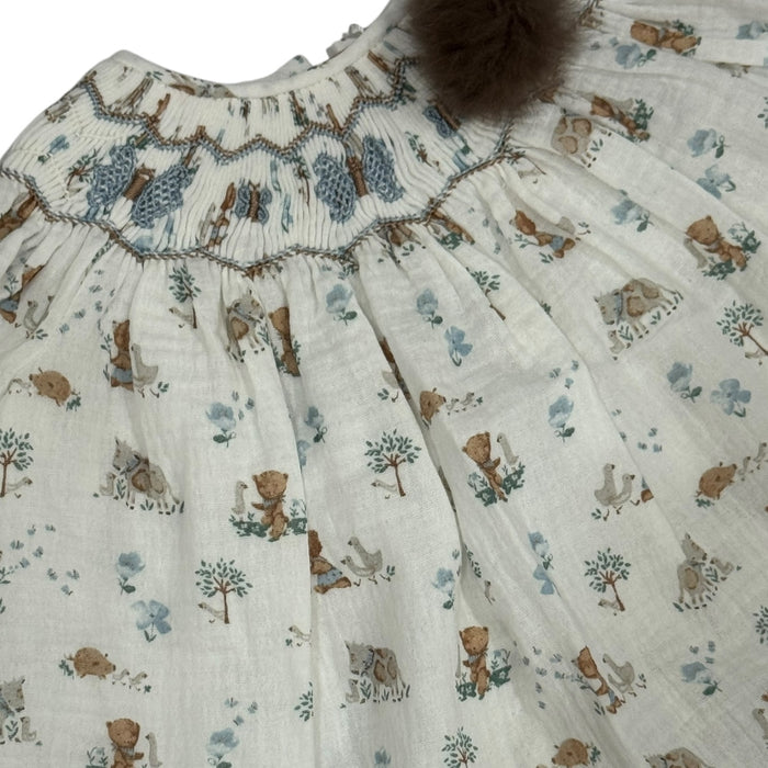 Whimsical Butterfly Long Sleeves Handsmocked 2-piece Set