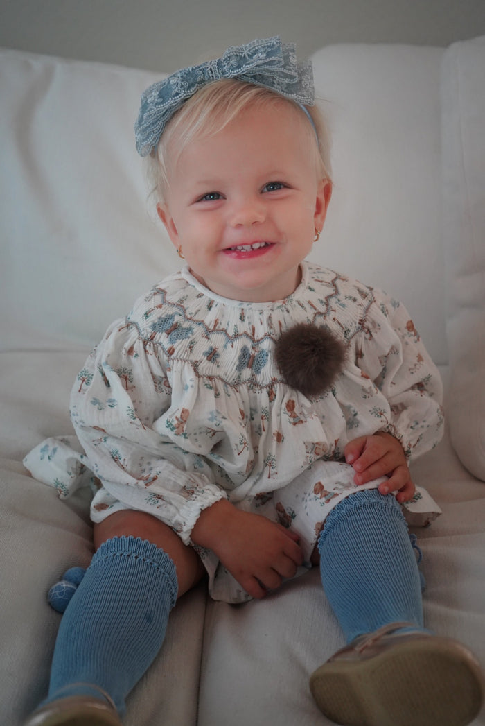 Whimsical Butterfly Long Sleeves Handsmocked 2-piece Set