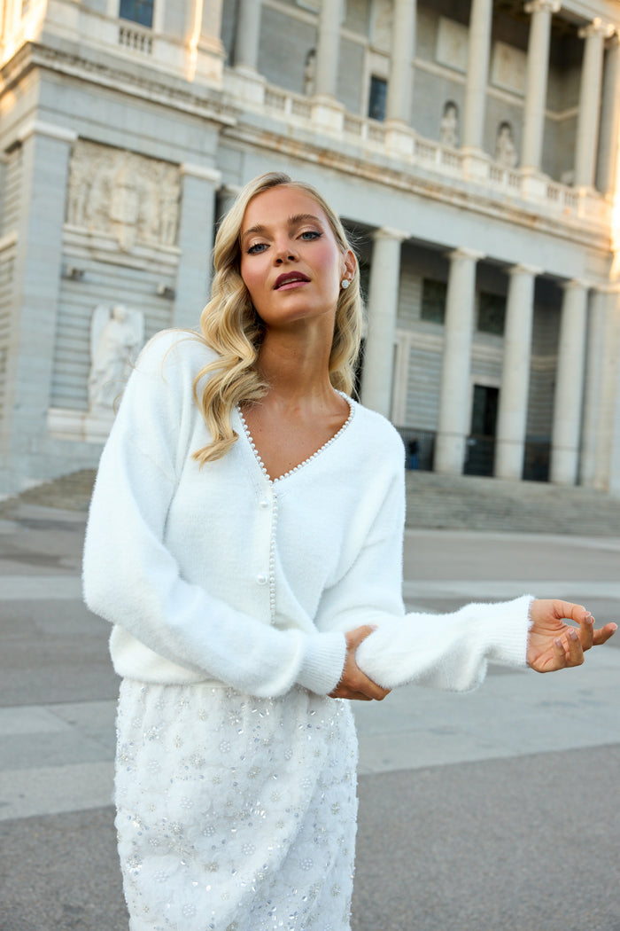 White Pearl Cardi