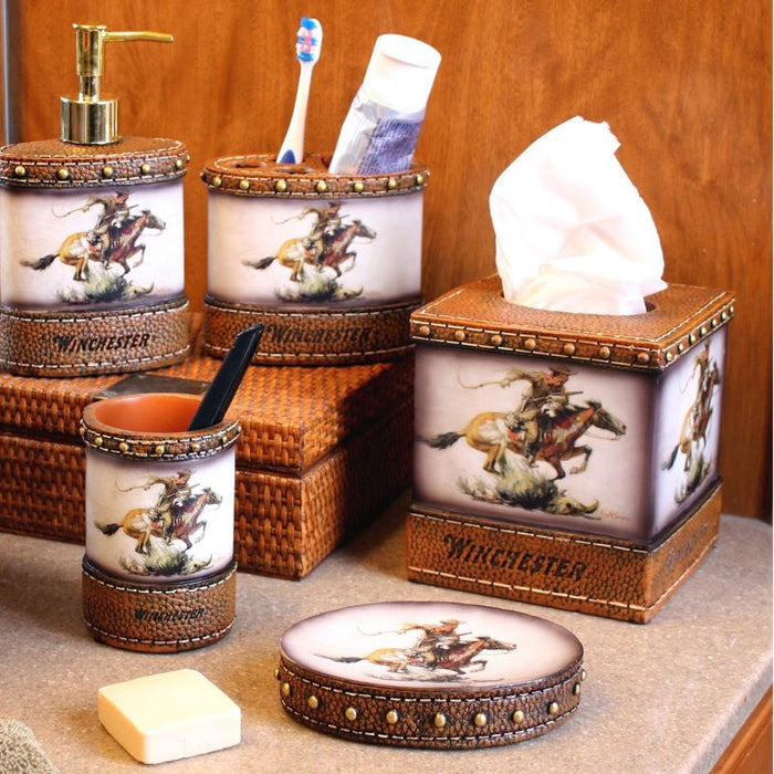 winchester horse and rider soap dish