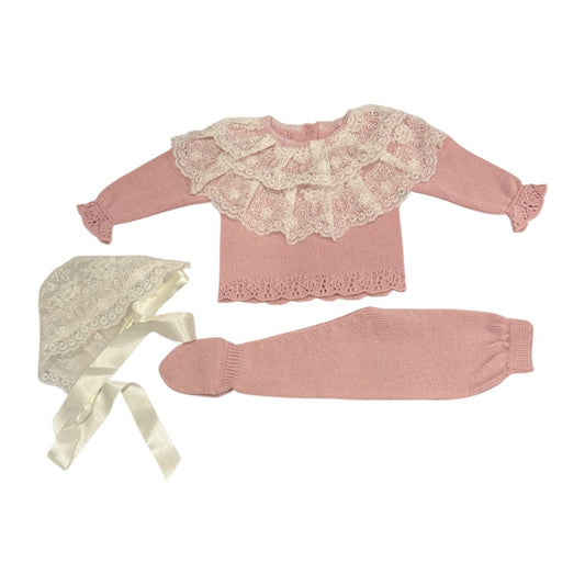 Windsor Dusty Pink 3-Piece Knitted Set