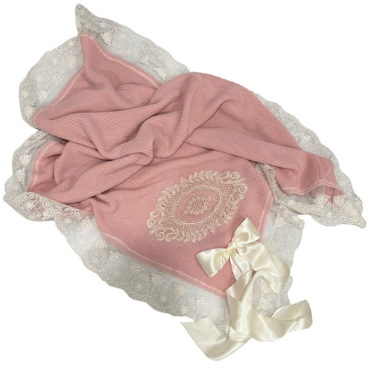 Windsor Dusty Pink Knitted Blanket