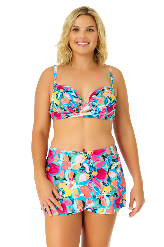 Women's Amalfi Floral Shirred Underwire Bikini Top