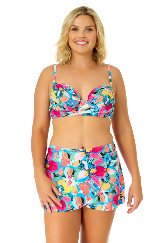 Women's Amalfi Floral Shirred Underwire Bikini Top