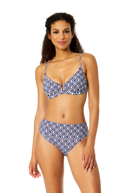 Women's Azzurra Geo V Wire Underwire Bikini Swim Top