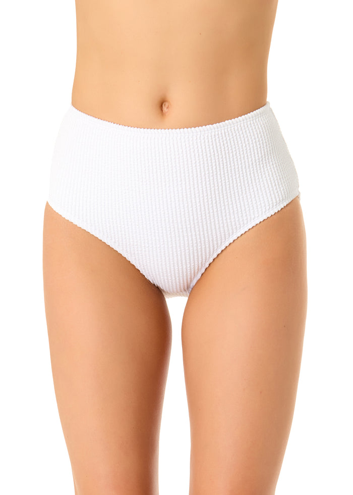 Women's Live In Color Textured High Waist Swim Bottom