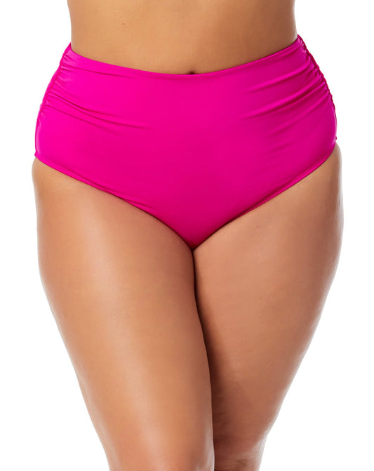 Women's Plus Live In Color High Waisted Shirred Bottom