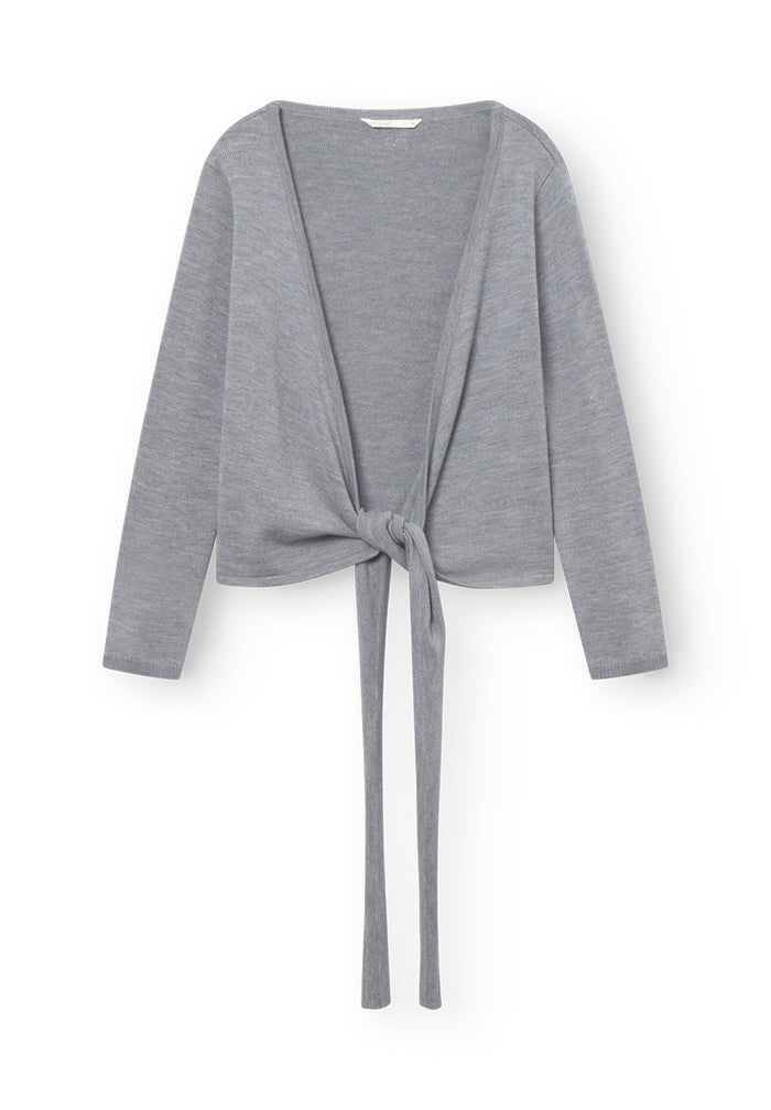 Rethinkit Wool Wrap Cardigan Keep Me Cardigan 0220 light melange grey