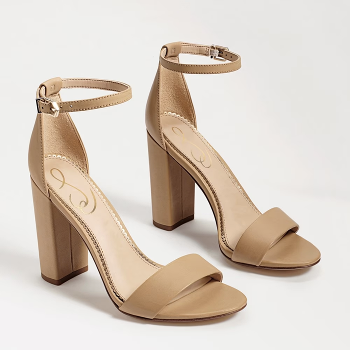 Yaro Block Heel Sandal- Soft Beige