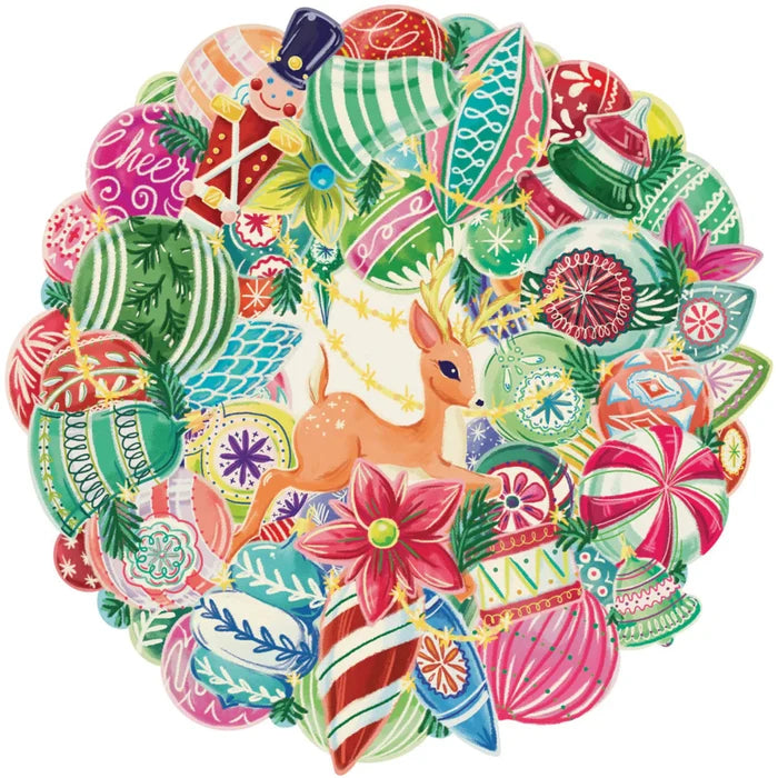Yuletide Treasure Wreath Placemat Set