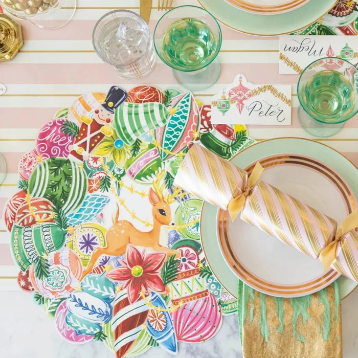 Yuletide Treasure Wreath Placemat Set