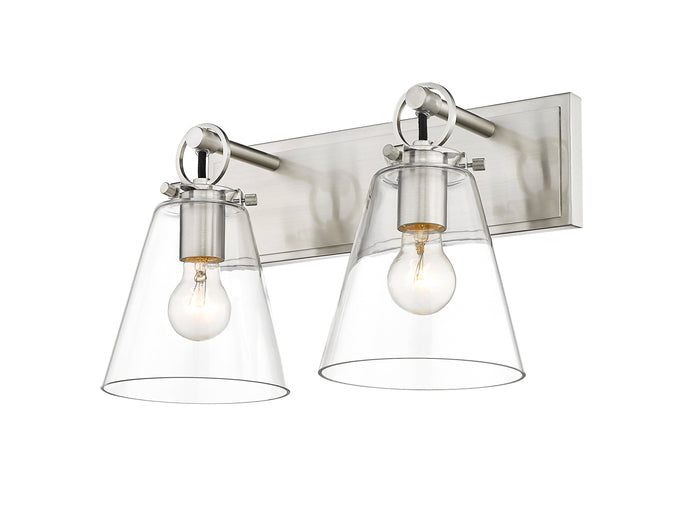 Vanity Z-Lite 483-2V-BN Brushed Nickel Harper 2 Light Vanity Z-Lite