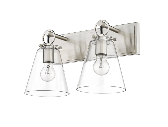 Vanity Z-Lite 483-2V-BN Brushed Nickel Harper 2 Light Vanity Z-Lite