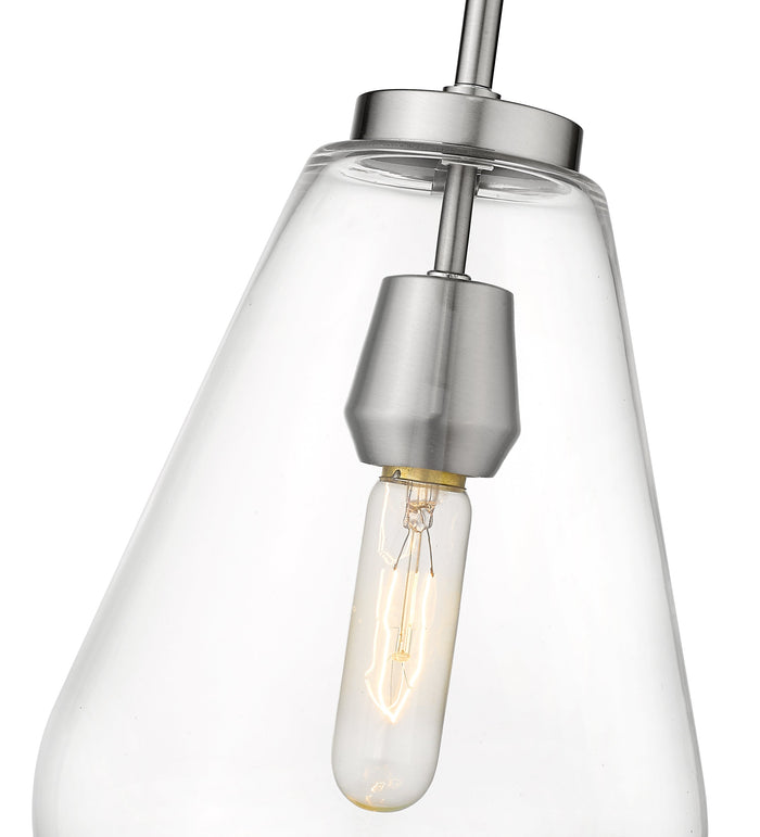 Pendant Z-Lite 488P8-BN Brushed Nickel Ayra 1 Light Pendant Z-Lite