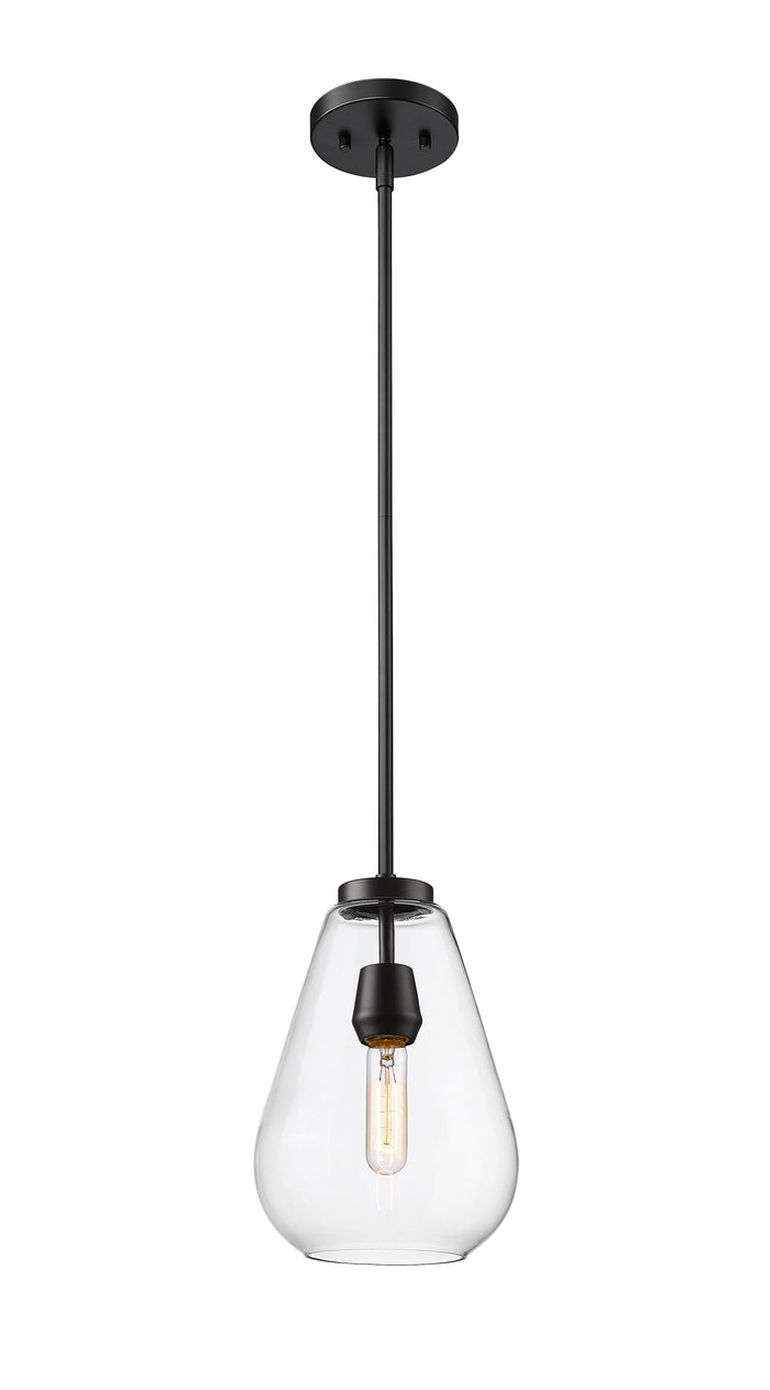 Pendant Z-Lite 488P8-MB Matte Black Ayra 1 Light Pendant Z-Lite