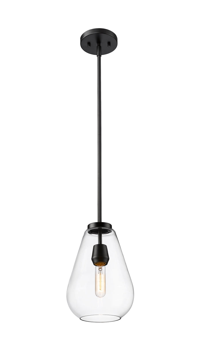 Pendant Z-Lite 488P8-MB Matte Black Ayra 1 Light Pendant Z-Lite