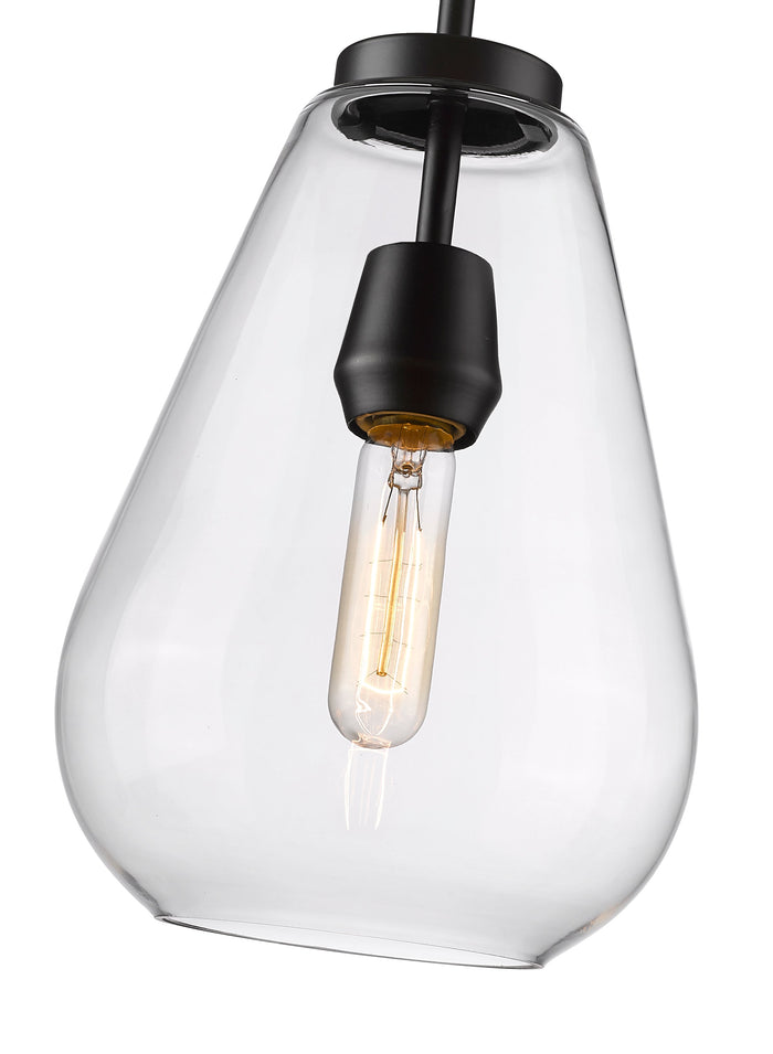 Pendant Z-Lite 488P8-MB Matte Black Ayra 1 Light Pendant Z-Lite
