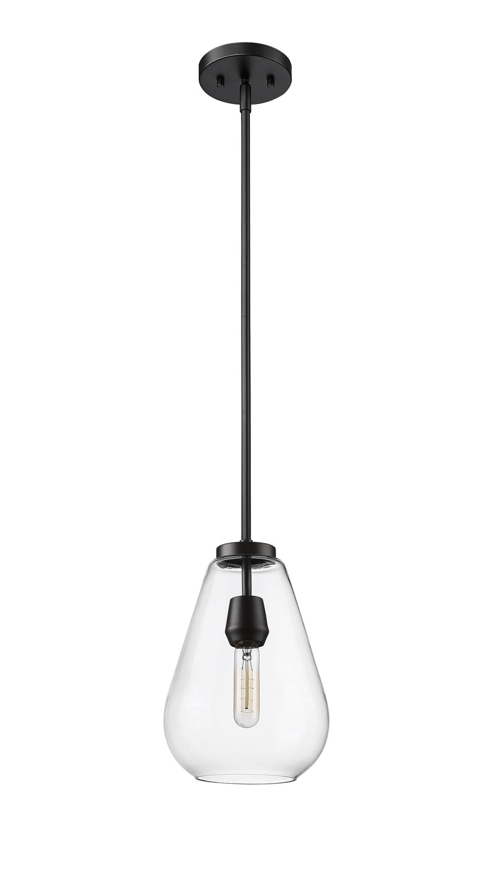 Pendant Z-Lite 488P8-MB Matte Black Ayra 1 Light Pendant Z-Lite