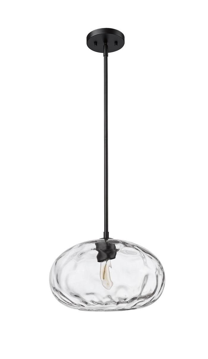 Pendant Z-Lite 490P14-MB Matte Black Chloe 1 Light Pendant Z-Lite